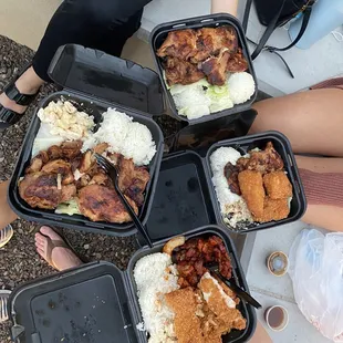 BACK AT IT AGAIN! (Big Island BBQ Chicken Regular, BBQ CHICKEN and WHITE FISH, CHICKEN KATSU and FIERY CHICKEN)