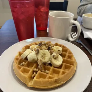waffles, food