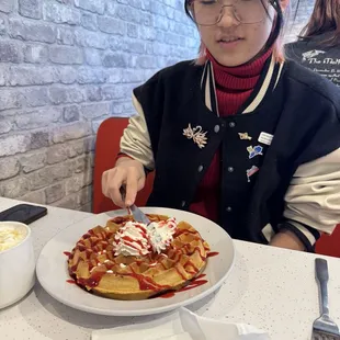 The waffle specials are crazy good!