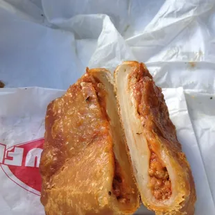 Pizza puff!! Only at a place like this!