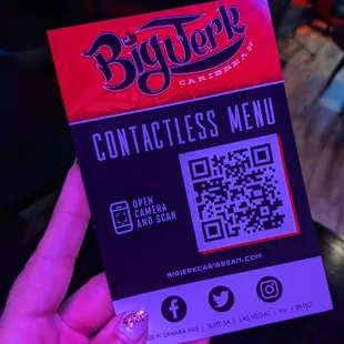 Qr code menu