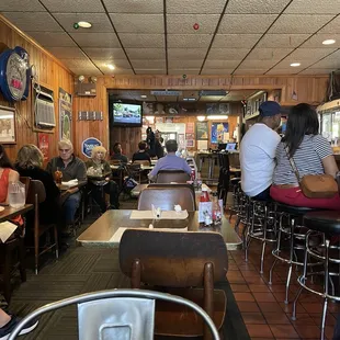 Barside dining room.