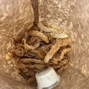Onion rings- tasty but greasy