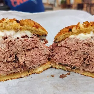 For some reason they didn&apos;t put sauce on it this time. Still an incredible sandwich. Pricey, but delicious.