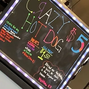 Wednesday menu deal special