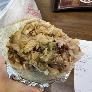 Chicken burrito