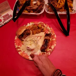 Thumbs Up with delicious Cole Slaw, Pulled Bbq Pork &amp; Ribs for Round 2.  My Happy Fri-YaY Birthday party.  9/20/2024