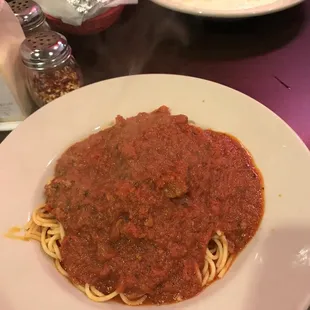 Spaghetti with meat sauce!
