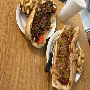 Big Joe's famous cheesesteak and chicken parm sub