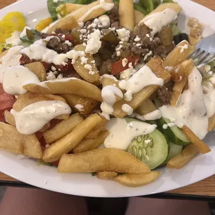 Steak salad ( Pittsburgh style)