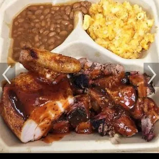 Ribs and pulled Pork plate