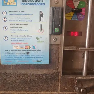 Pay with quarters or credit card