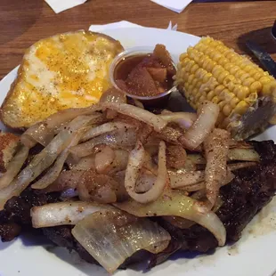 Wednesday night is steak night. $12.99 ribeye with all the trimmings. Very tasty!