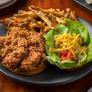 chicken wings and fried chicken, food