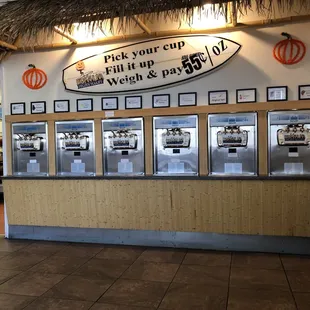 a row of vending machines