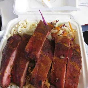 Half rack of ribs + Kalua pork