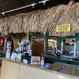 the inside of the restaurant