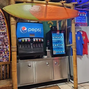 Dinner@Big Kahuna Pizza; 10/24/2024.Their Soda Fountain right inside of this Chill place 2 enjoy your, Pizza! Bottled Water 2, Sold here!!