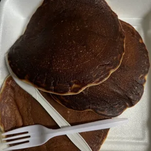 Burnt pancakes