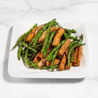 Sauteed String Bean with Fried Tofu