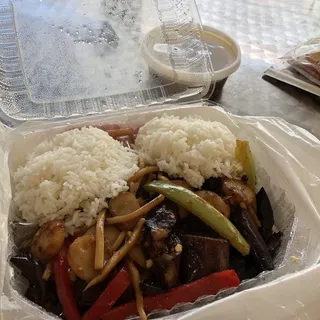 Garlic Eggplant Lunch Special