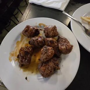8 of the 10 homemade bonless wings (oops).