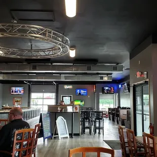 Lots of space and the most American restaurant I&apos;ve ever been to