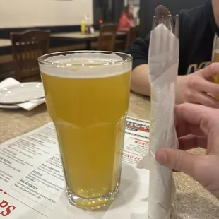 The larger size of the beer - super large!