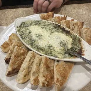 Spinach Artichoke Dip with Bread