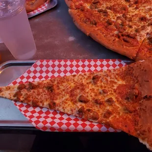 One slice of 37 inch pizza.