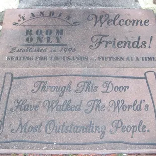 Sidewalk Plaque