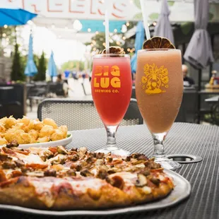 Frozen cocktails and wood fired pizza