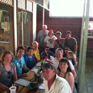 Birthday dinner with my family on the dock....
