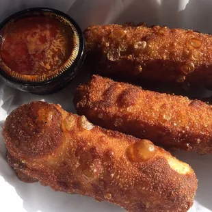 Big M Rolls (buffalo chicken egg rolls)