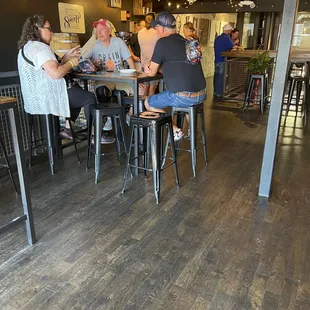 people sitting at tables