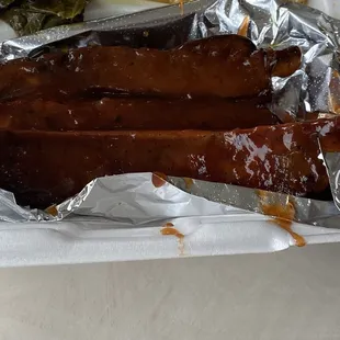 Delicious BBQ spareribs