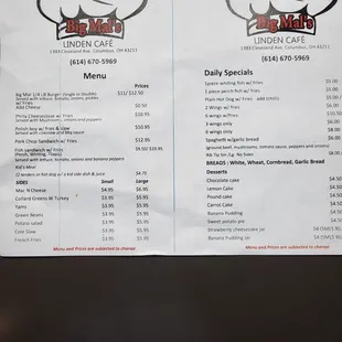 enu and prices