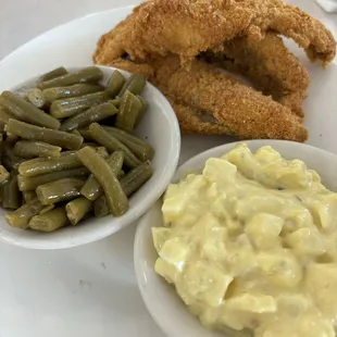 Fish dinner with two sides