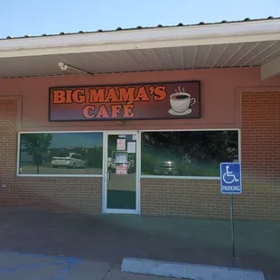 the front of the building