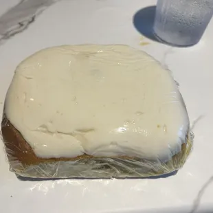 Fresh, home baked cinnamon roll almost as big as a babies head!