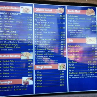 Big Mama&apos;s Menu! They got kool-aid on the menu!