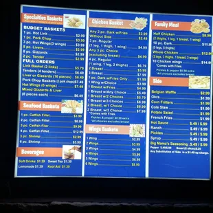 Their menu