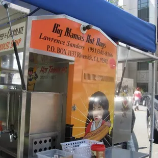 a hot dog cart