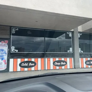 the front of the restaurant