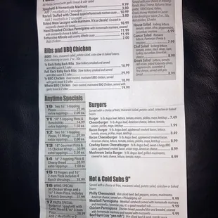 the menu