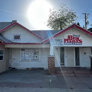 the front of the building