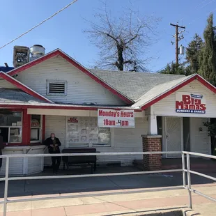 the front of the restaurant