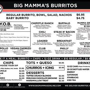 Big Mamma's Athens Menu