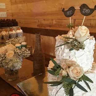 Wedding cake &amp; cupcakes. We're your one stop for every part of your meal!