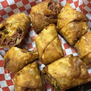 Biggie Eggrolls (Chili Cheese Pastrami Eggrolls)